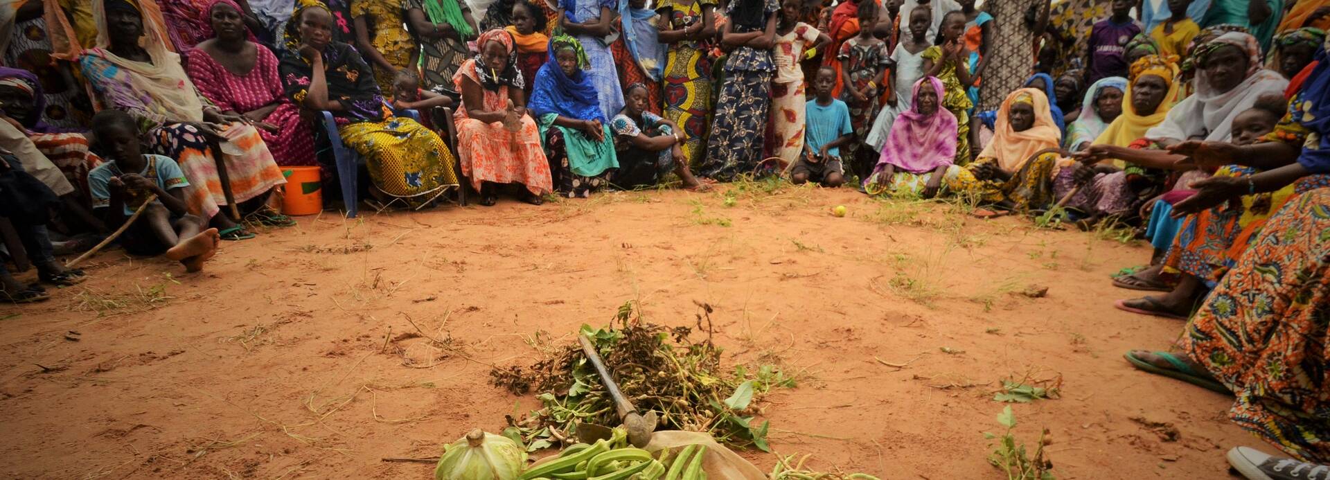 Menschen versammeln sich um Ernte. Menschen versammeln sich um Ernte.