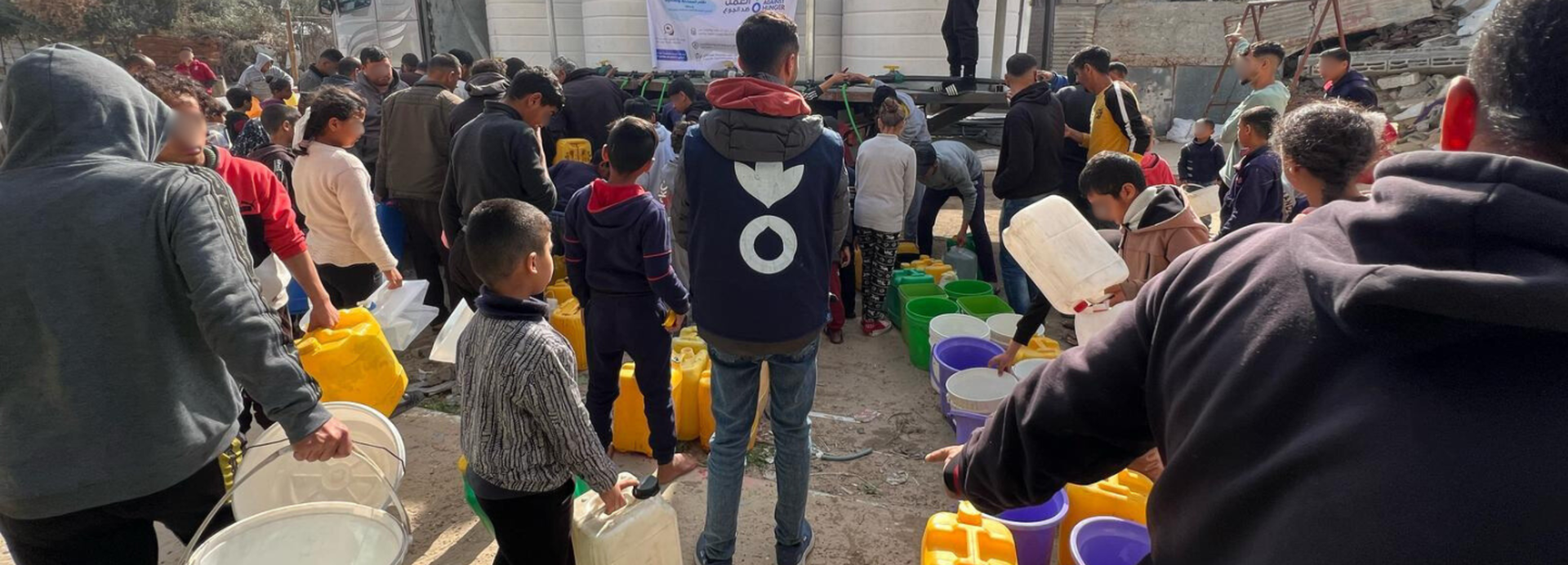 Bisher konnte Aktion gegen den Hunger in Gaza noch Trinkwasser an die Bevölkerung verteilen.