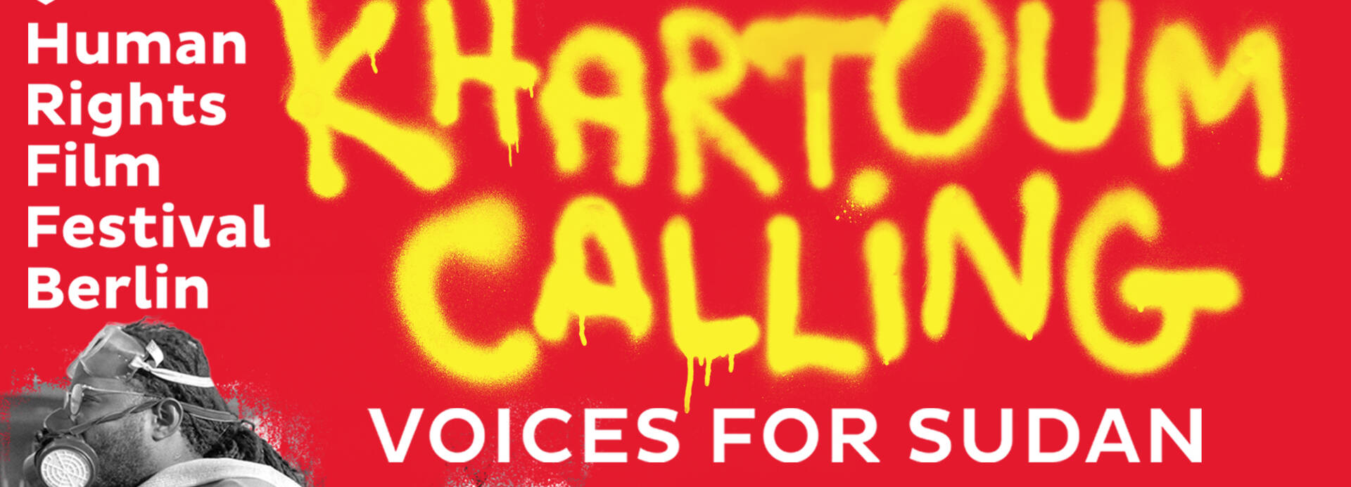 Human Rights Film Festival Berlin: Khartoum Calling – Voices for Sudan (Key Visual) 