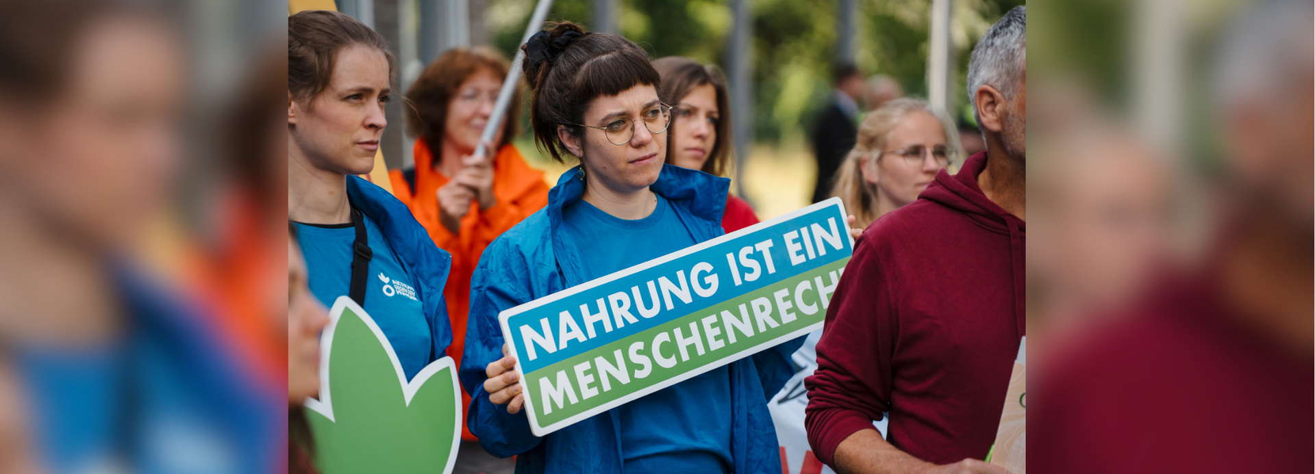 Aktion gegen den Hunger demonstriert für Nahrung als Menschenrecht