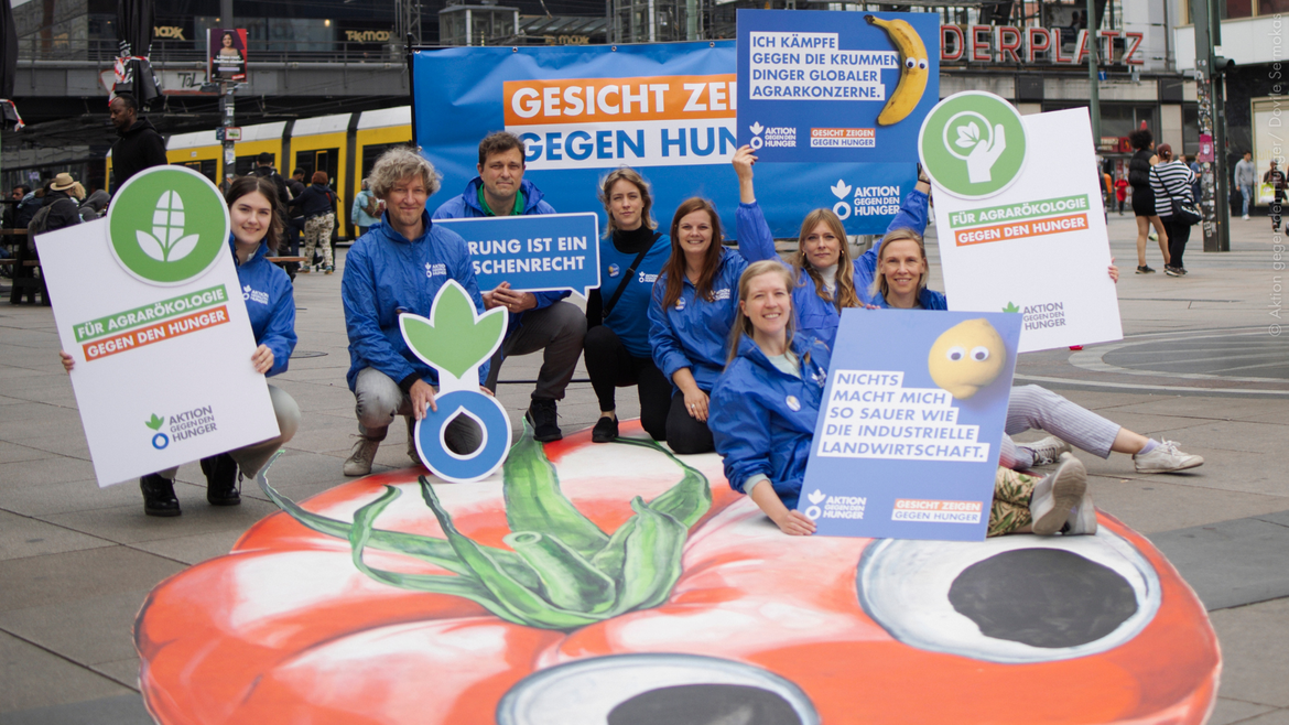 Kampagne Gesicht Zeigen gegen den Hunger Aktion gegen den Hunger