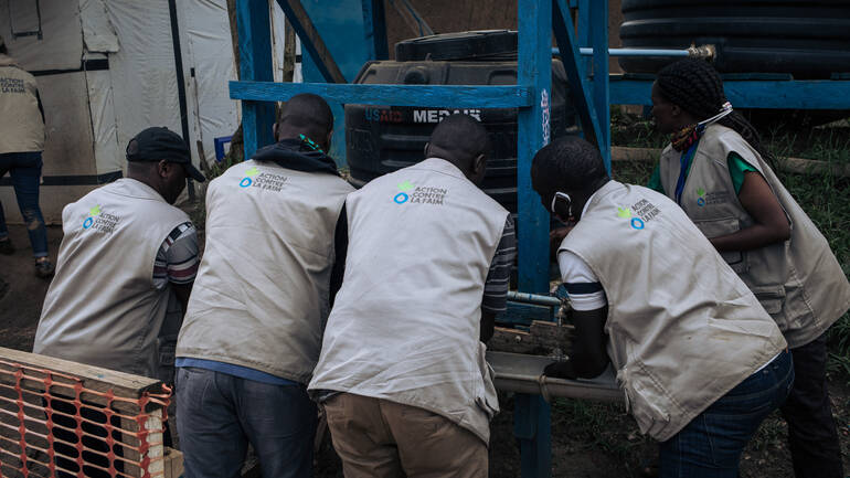 Mitarbeitende von Aktion gegen den Hunger in der Demokratischen Republik Kongo Mitarbeitende von Aktion gegen den Hunger in der Demokratischen Republik Kongo