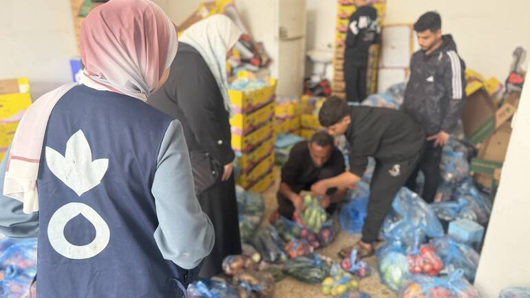 Lebensmittelhilfe von Aktion gegen den Hunger in Gaza