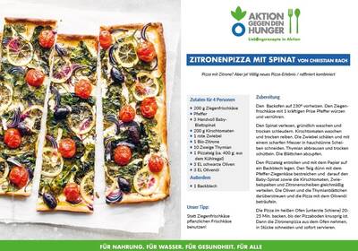 Zitronenpizza mit Spinat von Christian Rach