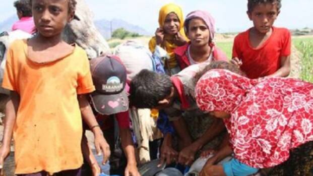 Eine Gruppen Menschen im Jemen Eine Gruppen Menschen im Jemen