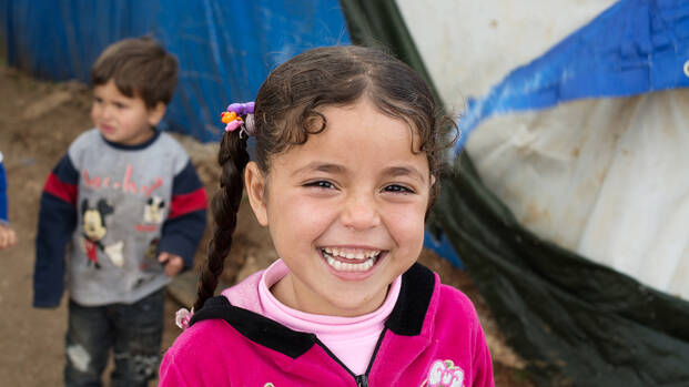 Kinder im Flüctlingslager